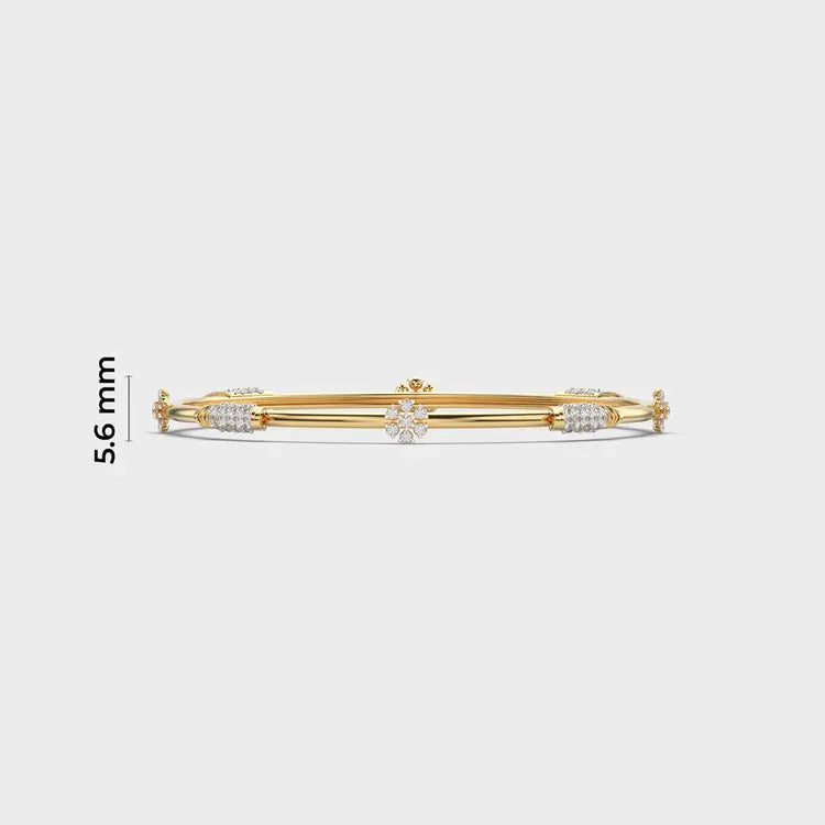 Minimal Elise Diamond Bangle