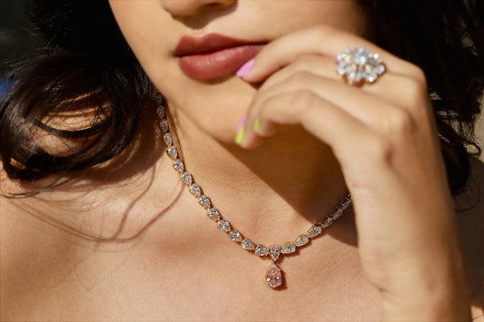 Bridal Pear-Shaped Diamond Necklace