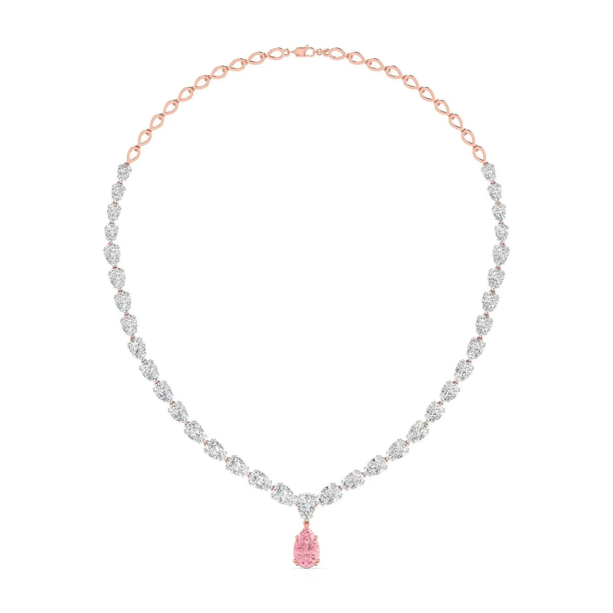 Bridal Pear-Shaped Diamond Necklace