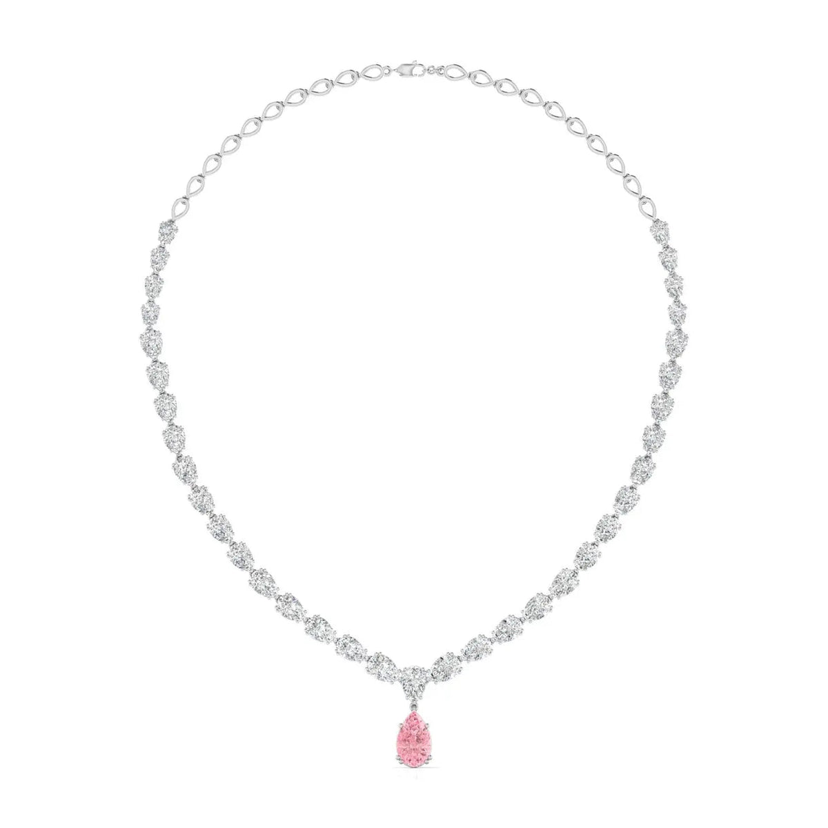 Bridal Pear-Shaped Diamond Necklace