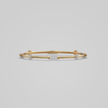 Minimal Elise Diamond Bangle